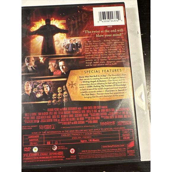 Angels and Demons (DVD, 2009) -‎ Tom Hanks THEATRICAL EDITION - Picture 2 of 5